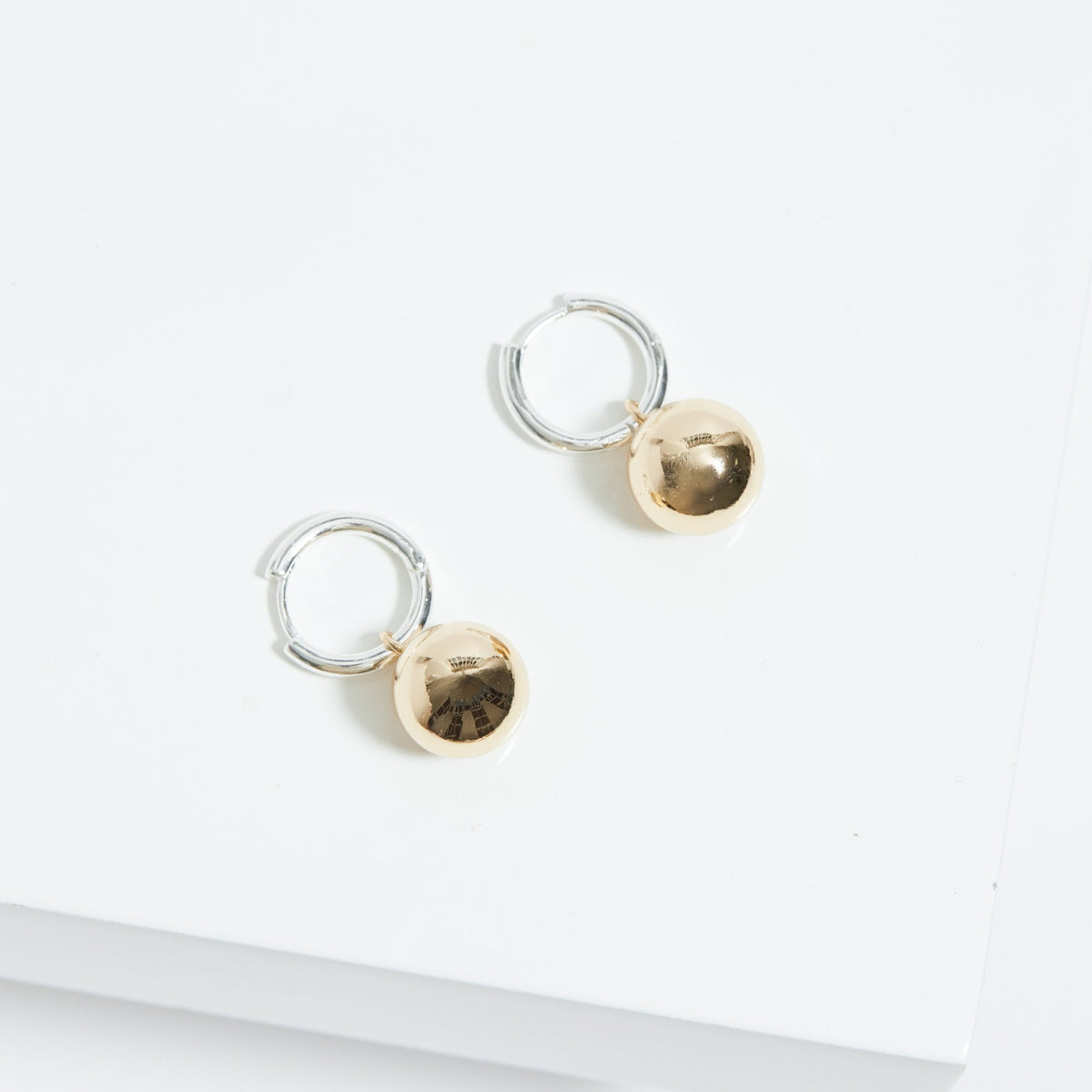 Jon Richard Two Tone Orb Earrings