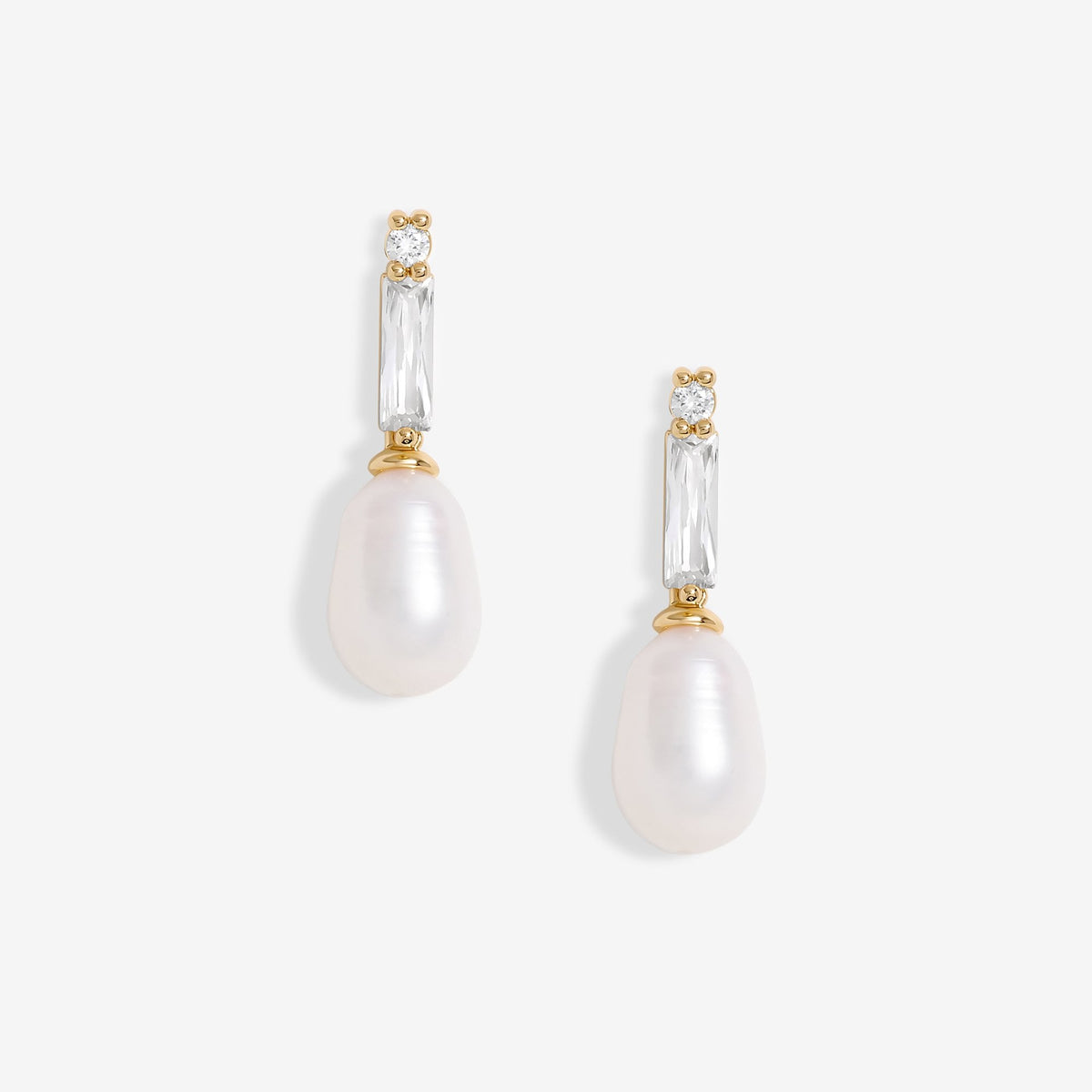 Jon Richard Gold Plated Semi Precious And Cubic Zirconia Drop Earrings