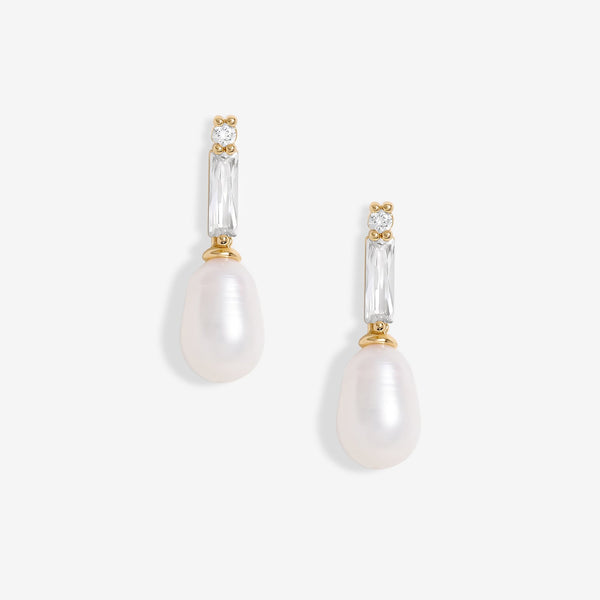 Jon Richard Gold Plated Semi Precious And Cubic Zirconia Drop Earrings