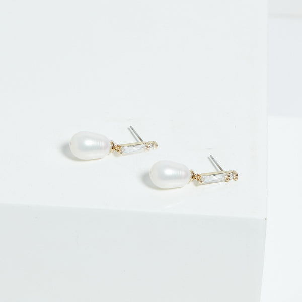 Jon Richard Gold Plated Semi Precious And Cubic Zirconia Drop Earrings