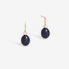 Jon Richard Gold Plated Cubic Zirconia And Blue Pearl Stick Earrings