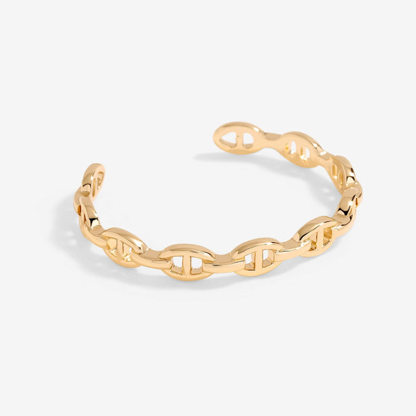 Jon Richard Gold Plated Polished Link Cuff