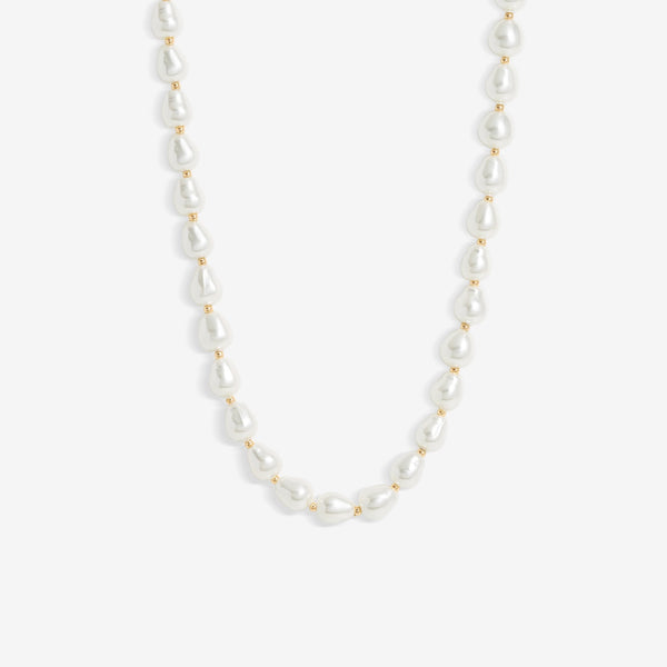 Jon Richard Semi Precious Pearl And Gold Bead Necklace