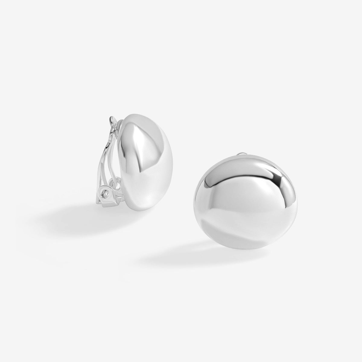 Jon Richard Silver Plated Polished Clip Earrings