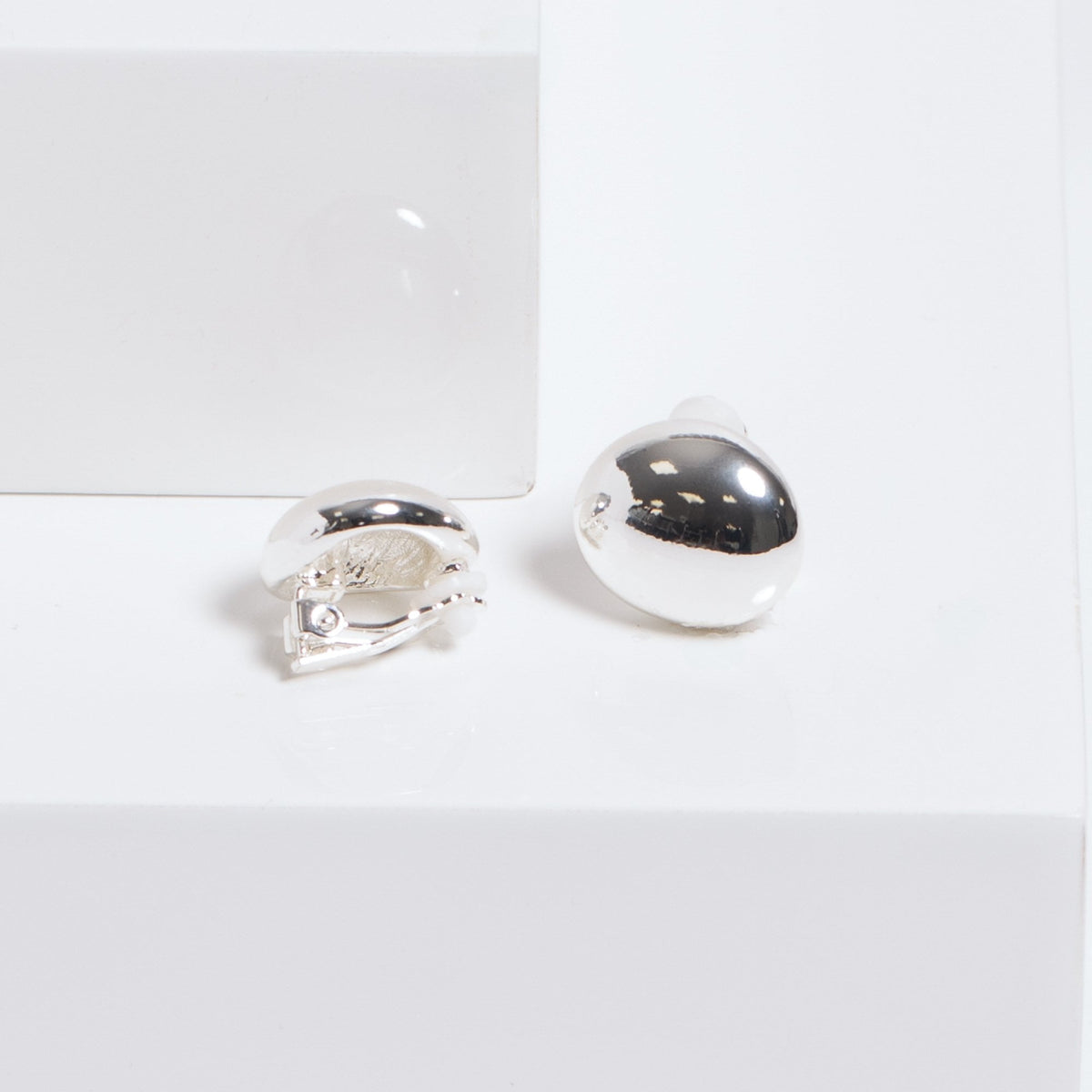 Jon Richard Silver Plated Polished Clip Earrings