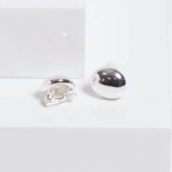 Jon Richard Silver Plated Polished Clip Earrings
