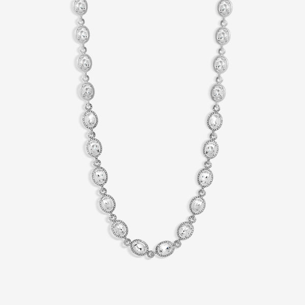 Jon Richard Silver Plated Crystal Halo Necklace