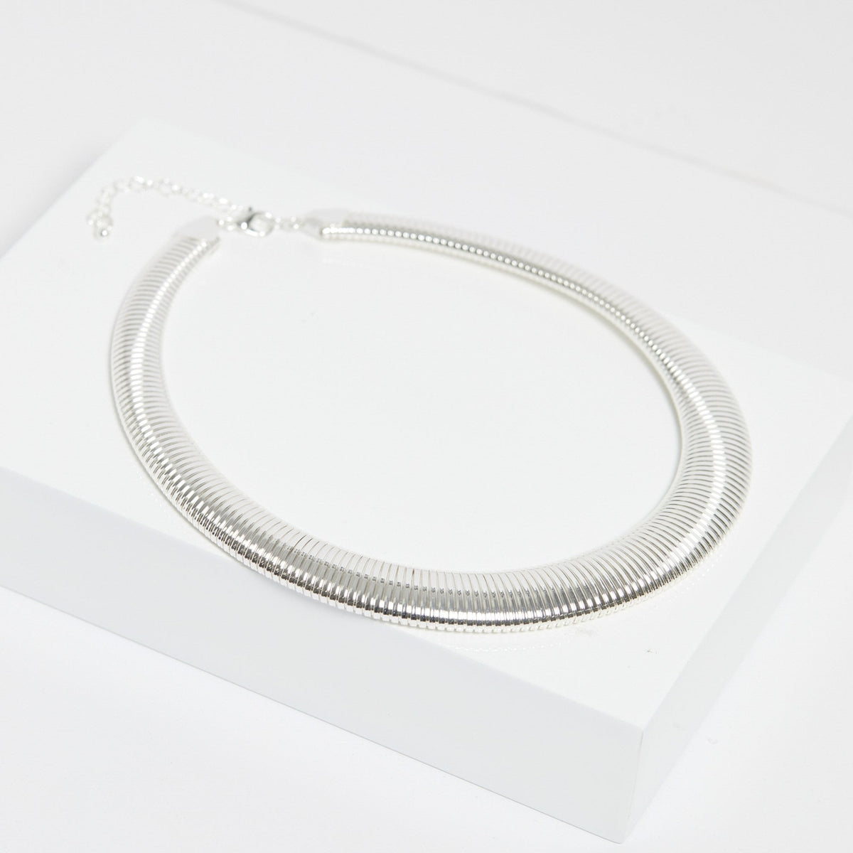 Jon Richard Silver Plated Statement Omega Necklace