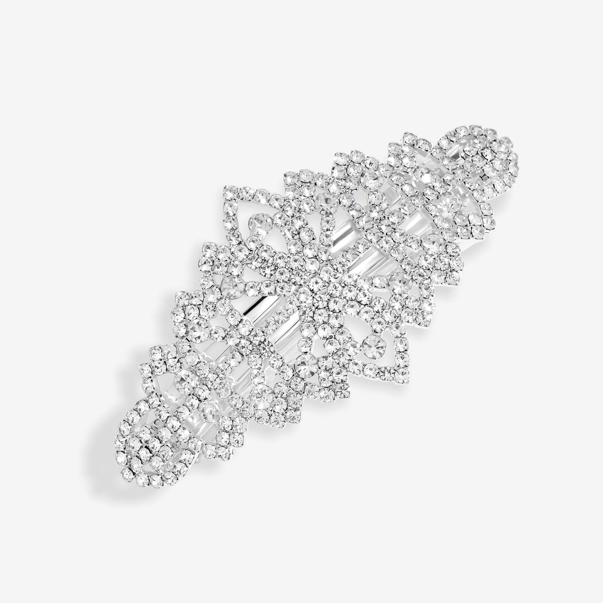 Jon Richard Silver Plated Crystal Diamante Barette