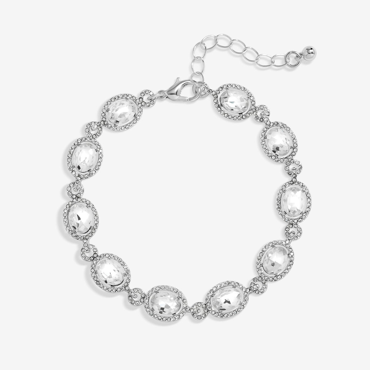 Jon Richard Silver Plated Crystal Halo Bracelet