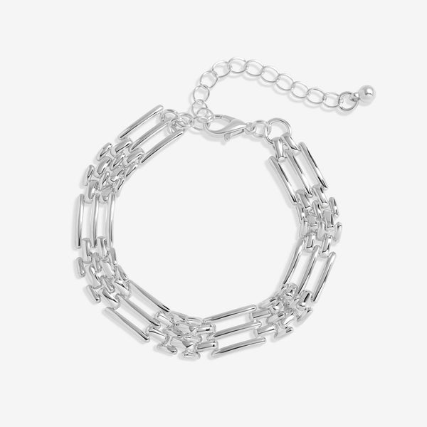 Jon Richard Silver Plated Gate Chain Bracelet
