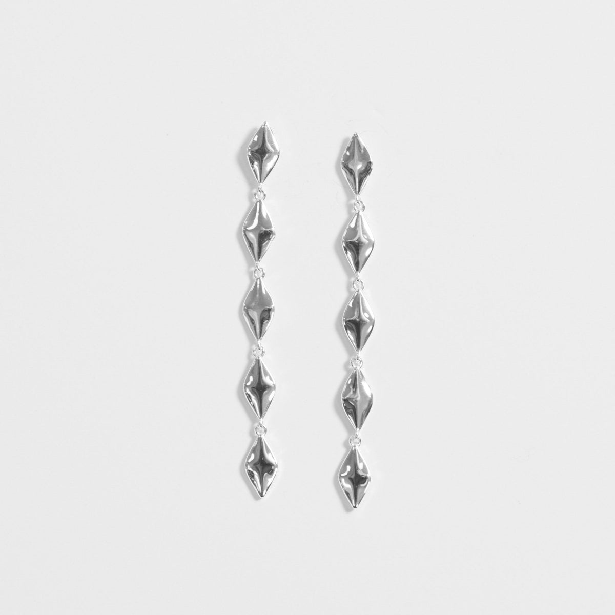 Simply Silver Sterling Silver 925 Polished Diamond Shape Drop Earrings