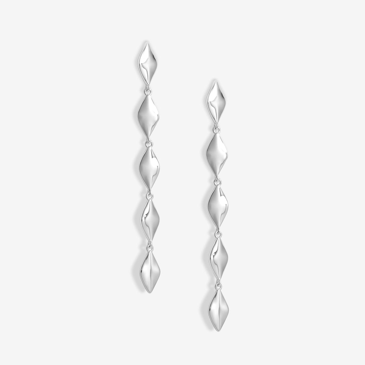 Simply Silver Sterling Silver 925 Polished Diamond Shape Drop Earrings