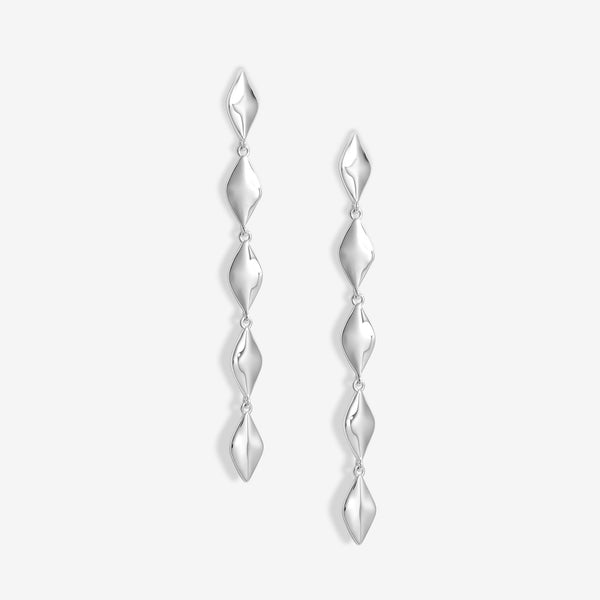 Simply Silver Sterling Silver 925 Polished Diamond Shape Drop Earrings