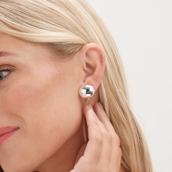 Jon Richard Silver Plated Polished Clip Earrings
