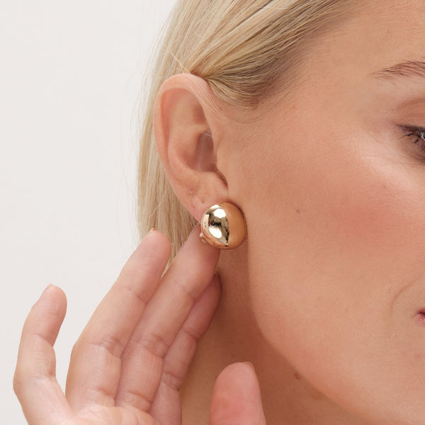 Jon Richard Gold Plated Polished Clip Earrings