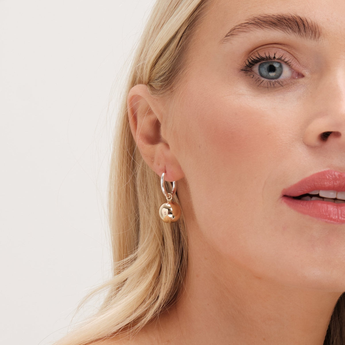 Jon Richard Two Tone Orb Earrings