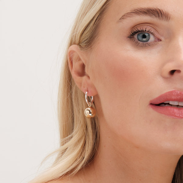 Jon Richard Two Tone Orb Earrings