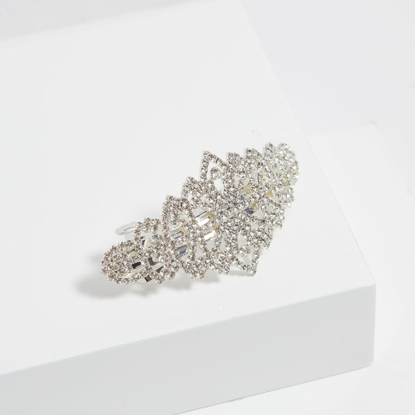 Jon Richard Silver Plated Crystal Diamante Barette