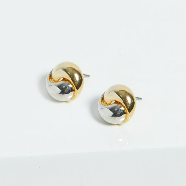 Jon Richard Two Tone Knot Studs