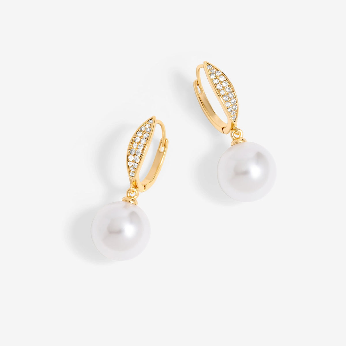 Jon Richard Gold Plated And Cubic Zirconia Hoop Earrings