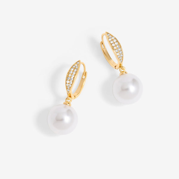 Jon Richard Gold Plated And Cubic Zirconia Hoop Earrings