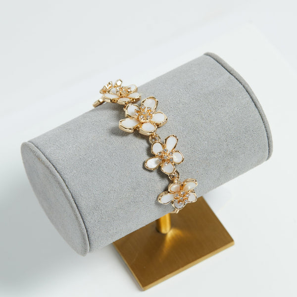 Jon Richard Gold Plated Mother Of Pearl Floral Bracelet