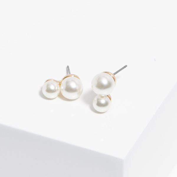 Jon Richard Gold Plated Snowman Pearl Earrings