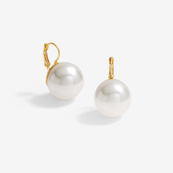 Jon Richard Gold Plated Large Dome Pearl Earrings