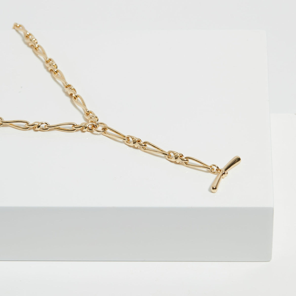 Jon Richard Gold Plated T Bar Necklace
