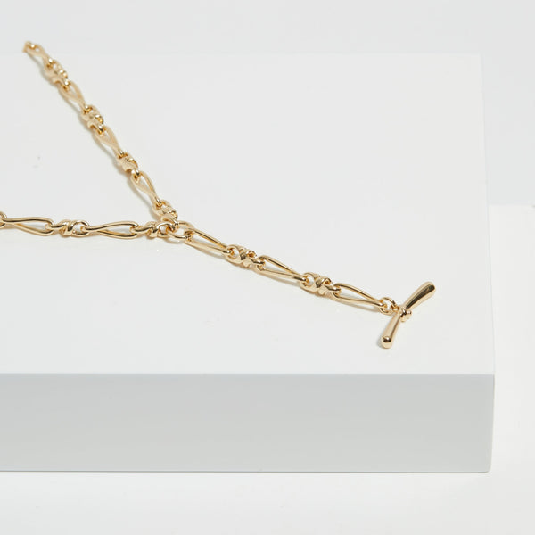 Jon Richard Gold Plated T Bar Necklace