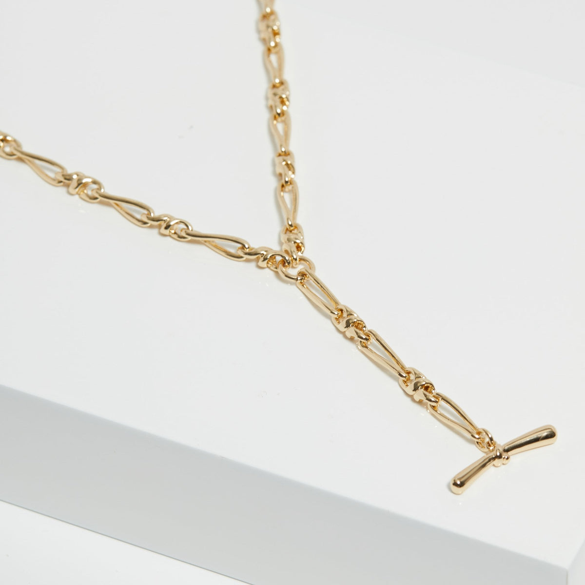 Jon Richard Gold Plated T Bar Necklace