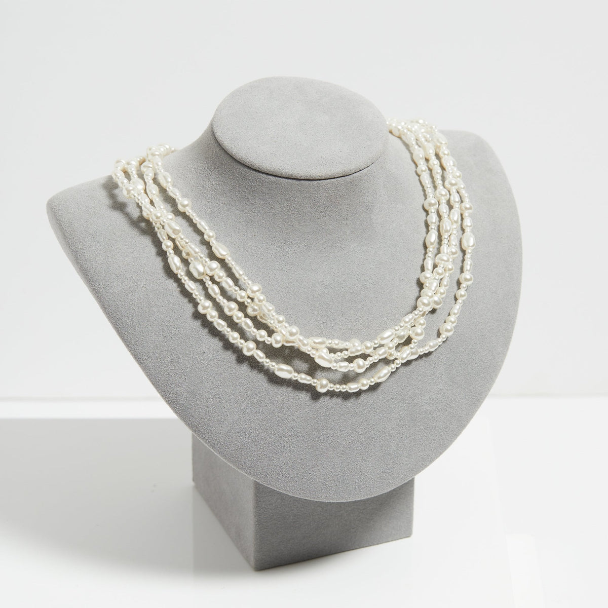Jon Richard Gold Plated Semi Precious Multi Row Twisted Necklace