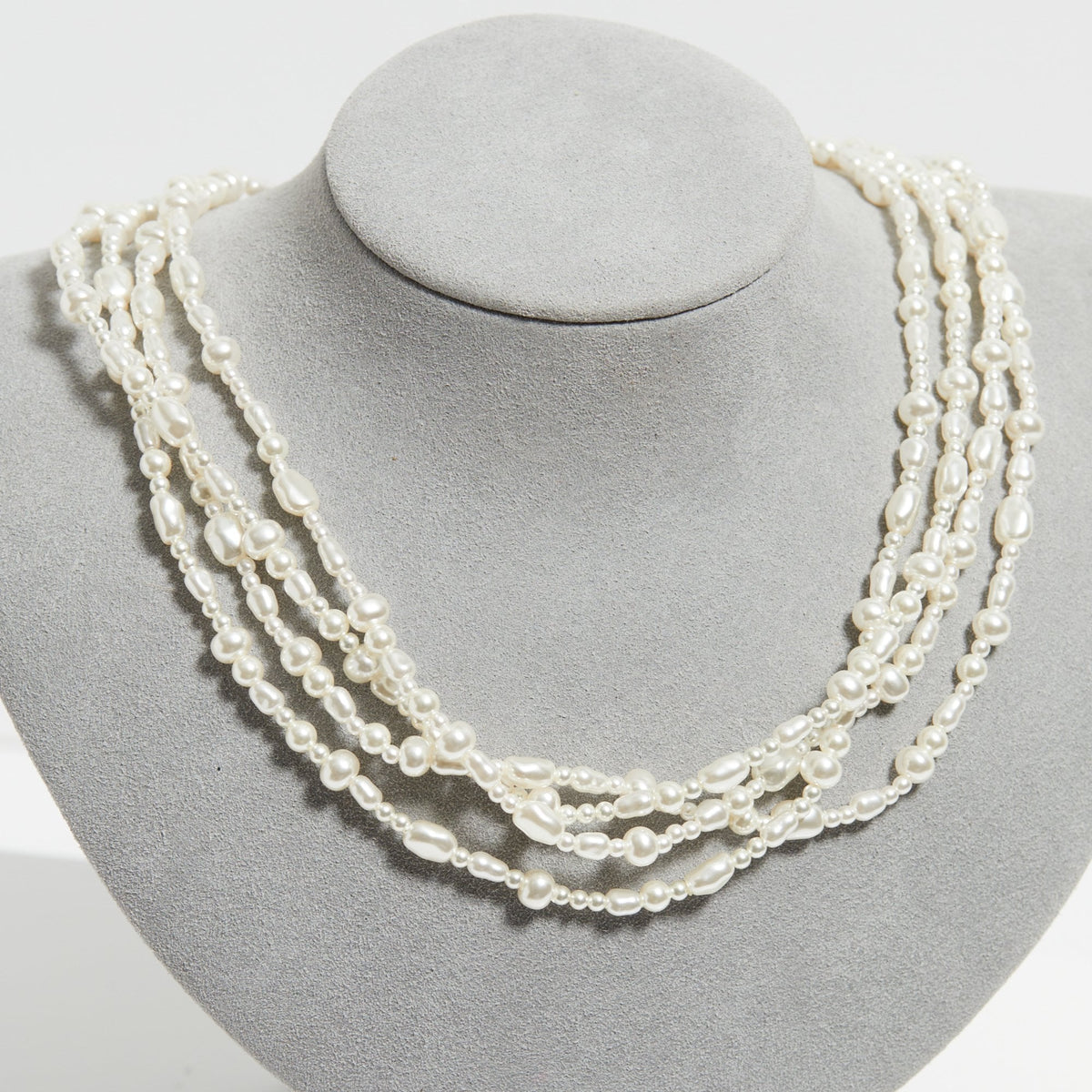 Jon Richard Gold Plated Semi Precious Multi Row Twisted Necklace