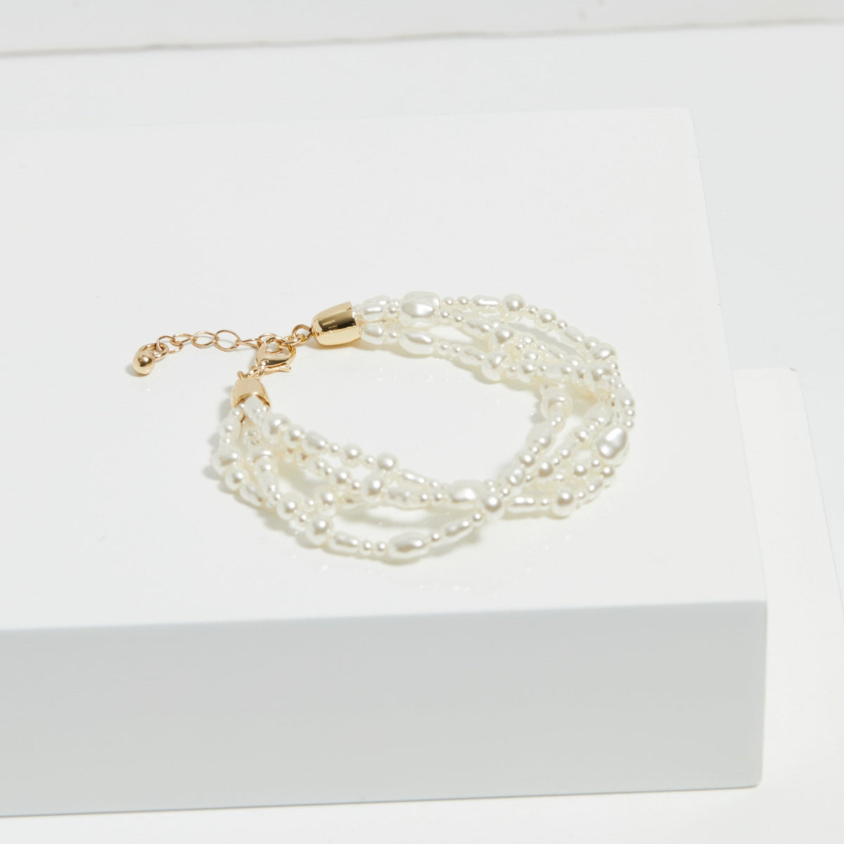 Jon Richard Gold Plated Semi Precious Multi Row Twisted Bracelet