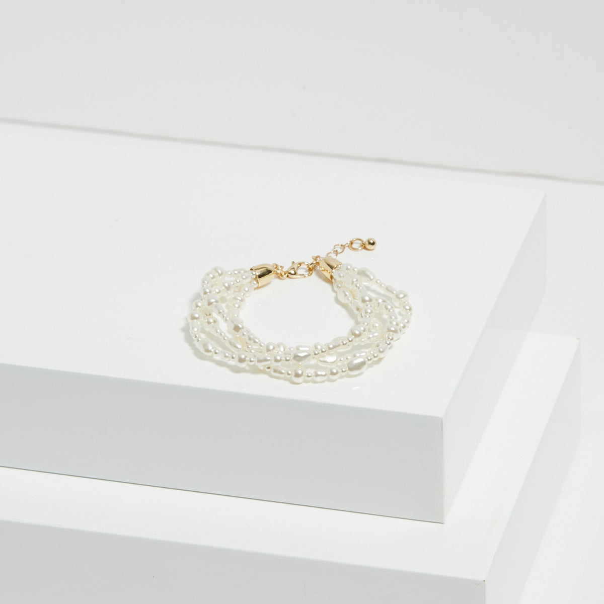 Jon Richard Gold Plated Semi Precious Multi Row Twisted Bracelet