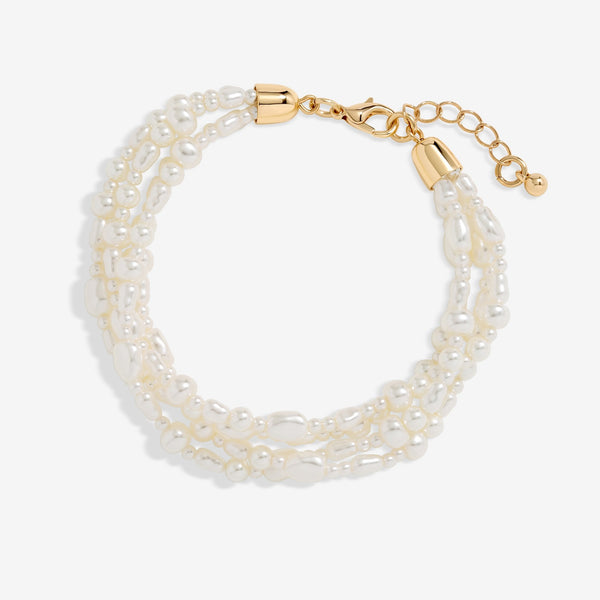 Jon Richard Gold Plated Semi Precious Multi Row Twisted Bracelet