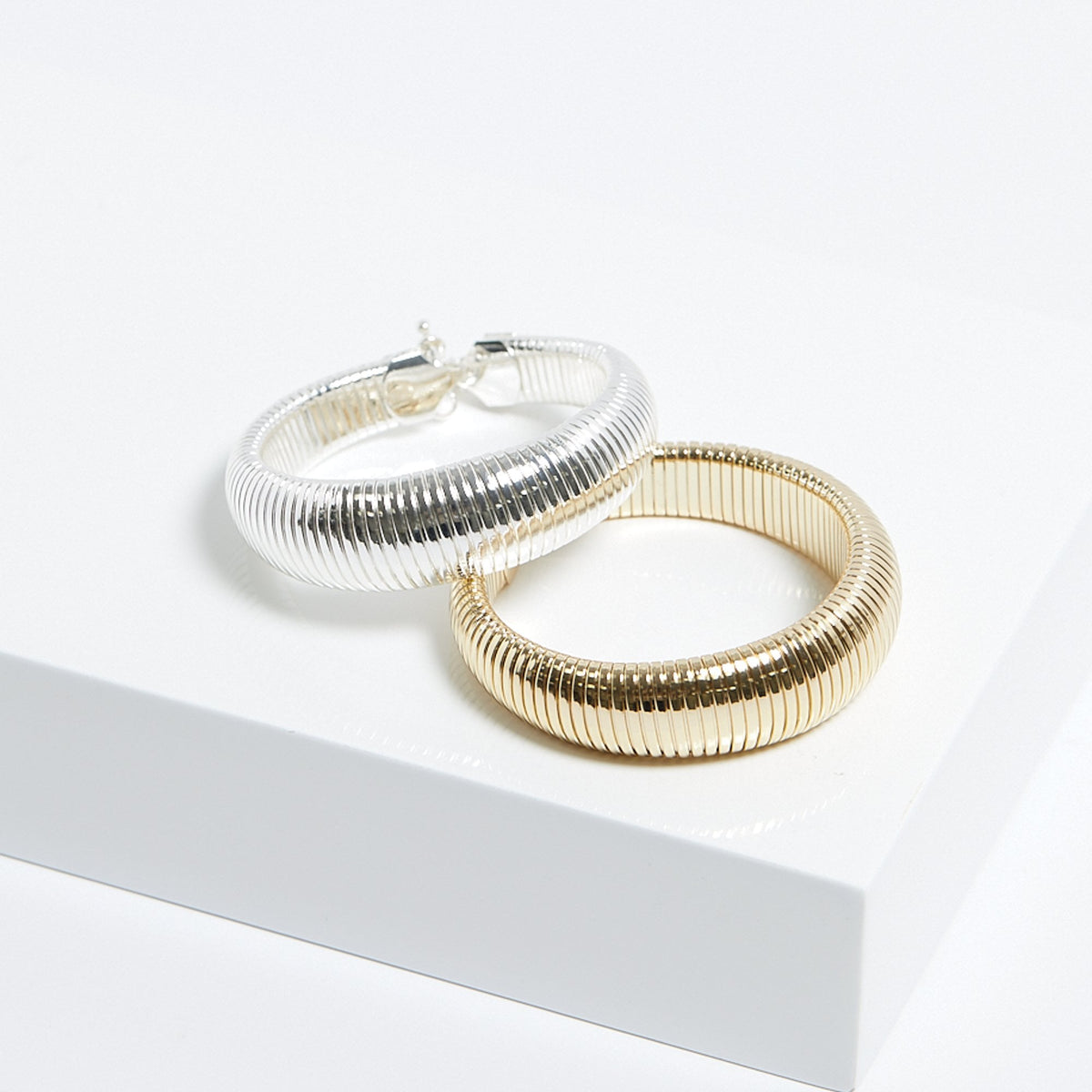 Jon Richard Silver Plated Omega Cuff Bracelet