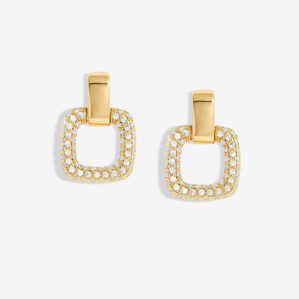 Jon Richard Gold Plated Micro Pave Door Knocker Earrings