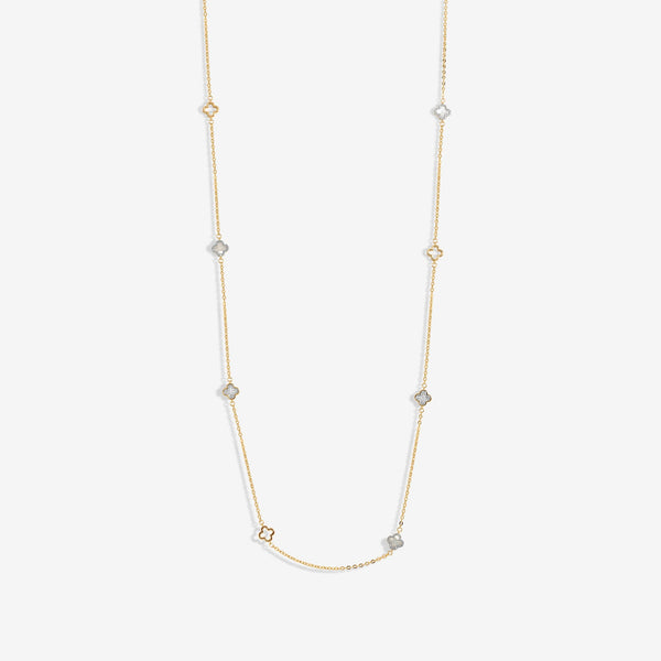 Jon Richard Gold Plated Long Clover Necklace