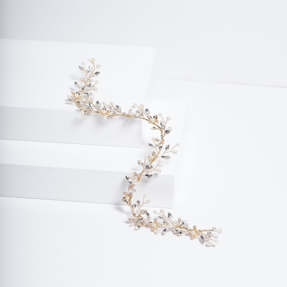 Jon Richard Gold Plated Pearl And Crystal Floral Hair Vine