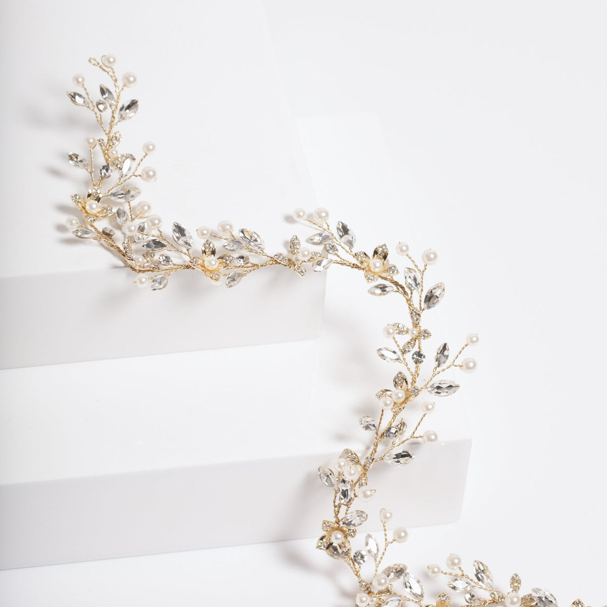 Jon Richard Gold Plated Pearl And Crystal Floral Hair Vine