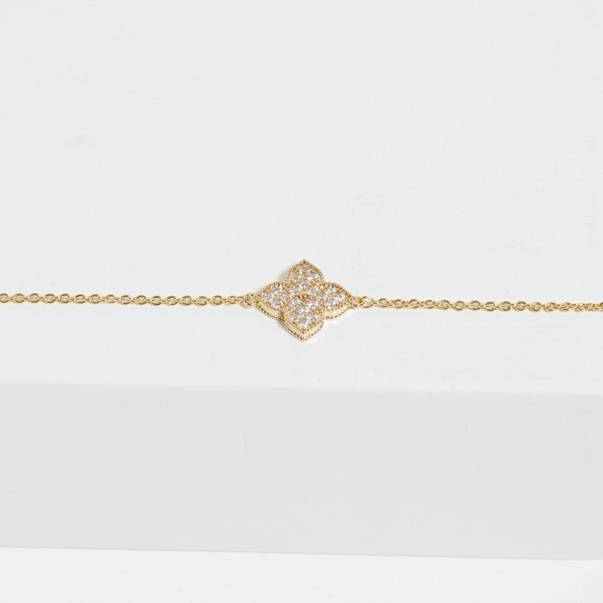 Jon Richard Gold Plated Clover Bracelet