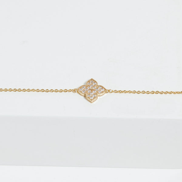 Jon Richard Gold Plated Clover Bracelet