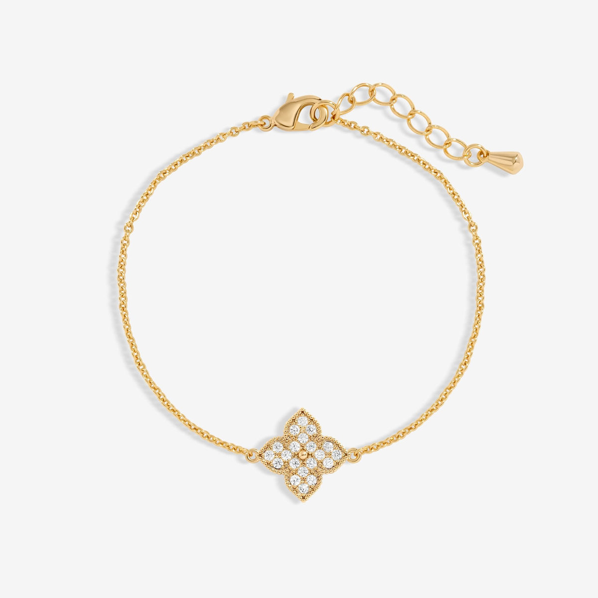 Jon Richard Gold Plated Clover Bracelet