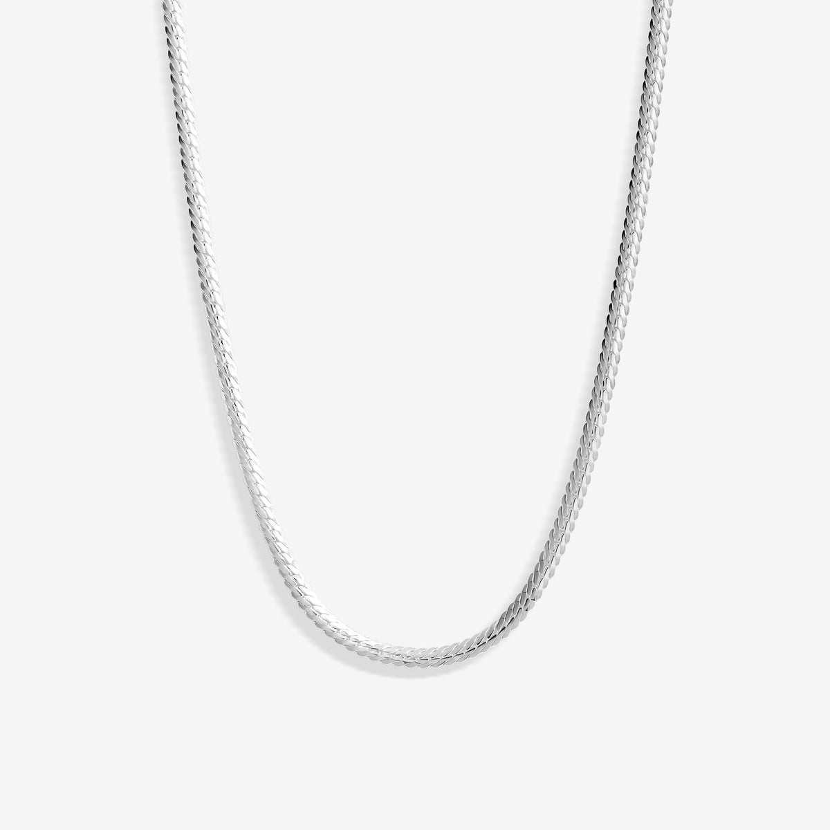 Simply Silver Sterling Silver 925 Flat Herringbone Necklace