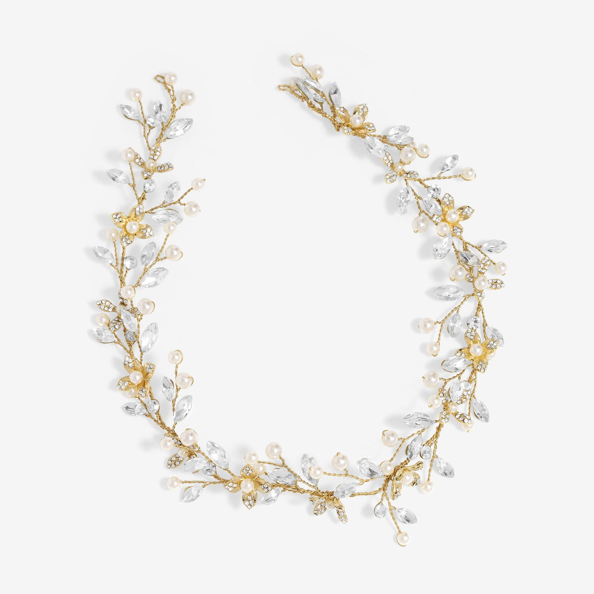 Jon Richard Gold Plated Pearl And Crystal Floral Hair Vine