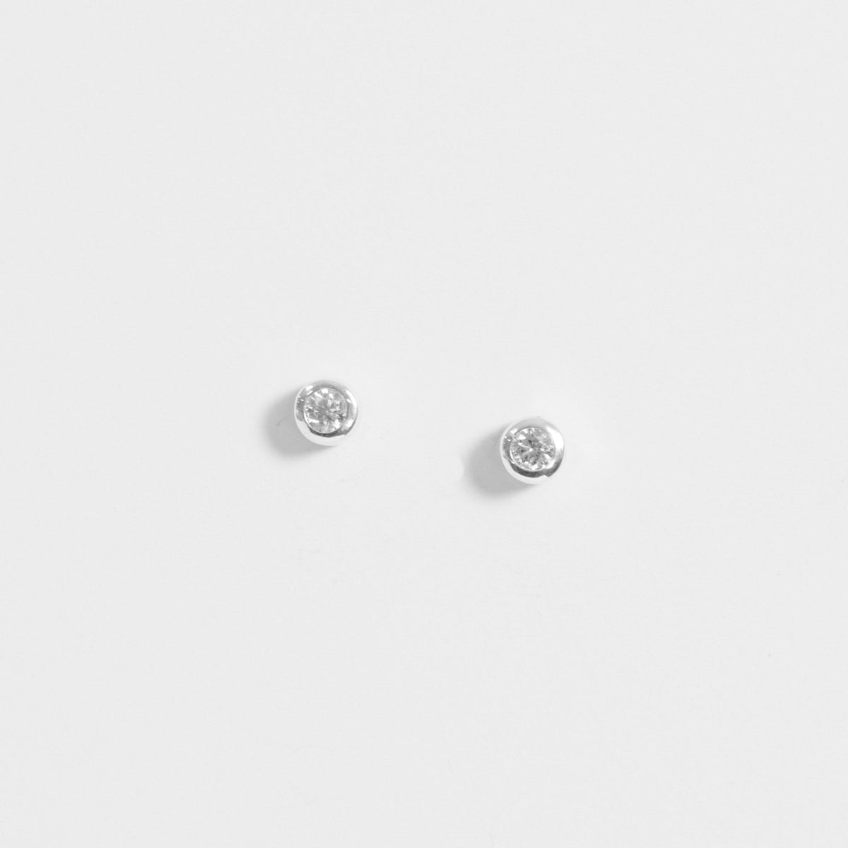Simply Silver Sterling Silver 925 Polished And Cubic Zirconia Stud Earrings