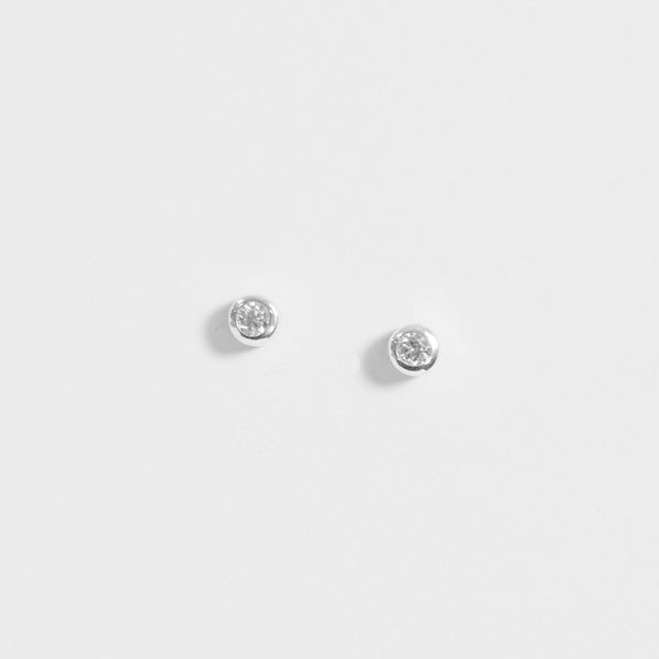 Simply Silver Sterling Silver 925 Polished And Cubic Zirconia Stud Earrings