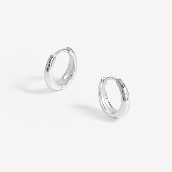 Simply Silver Sterling Silver 925 Polished Mini Hoop Earrings
